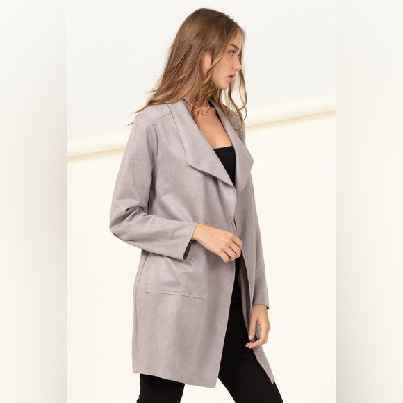 K By Kinnucan’s Adventure Grey Faux Suede Coat!!🔥🔥🔥 - Picture 2 of 16